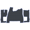 2.11 Коврики стёганные VOLVO FH13 Бельгийка -  (Классик Черный строчка Синяя)