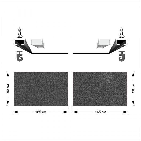 Комплект автоштор с направляющими IVECO Daily