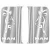 Накладки из нержавеющей стали "Лев №2" на фальшокна и стойки дверей MAN NKN-210