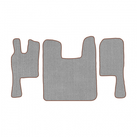 67-Коврики ворсовые SCANIA 124 (после 2010г) -(ABTC 3 коврика. АТ) (UPP-6 (Серый) кант Коричневый)