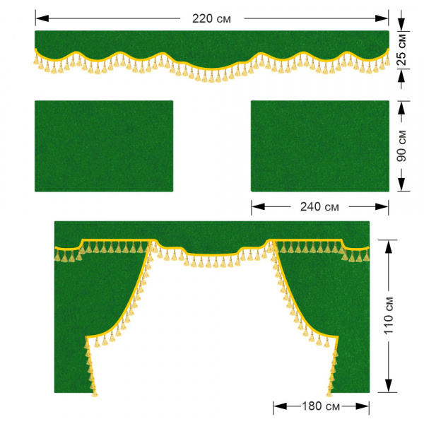 Комплект автоштор DAF 105 SPACE CAB