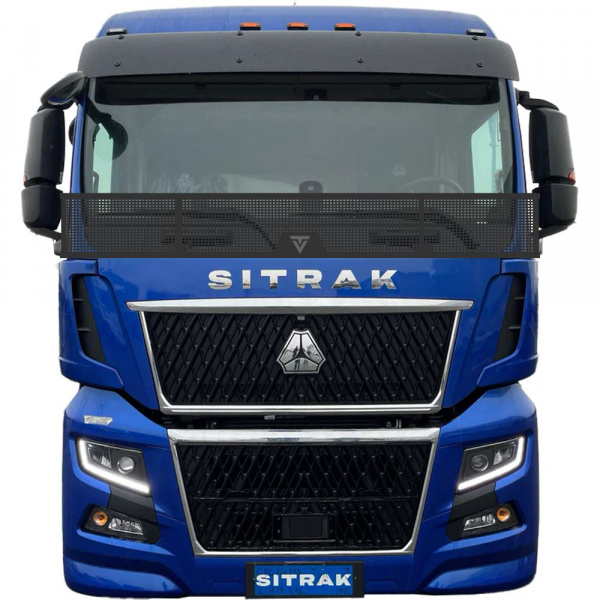Защита лобового стекла для Sitrak C7H480 MAX (металл, прямые углы)