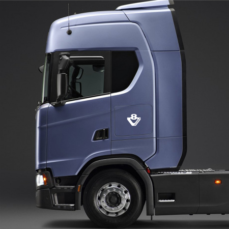 Накладка-эмблема из нержавеющей стали "V8"