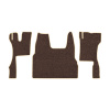 96-Коврики ворсовые SCANIA S  -(ABTC 3 коврика. АТ) (UPP-8 (Коричневый) кант Бежевый)