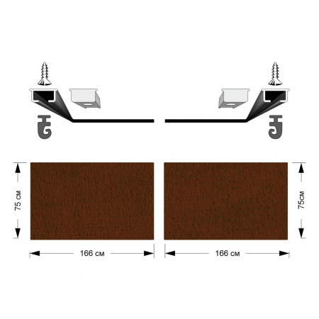 Комплект автоштор с направляющими MITSUBISHI FUSO CANTER (сборка РФ)