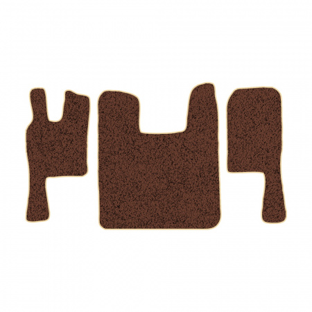67-Коврики ворсовые SCANIA 124 (после 2010г) -(ABTC 3 коврика. АТ) (Фортуна (Коричневый) кант Бежевый)