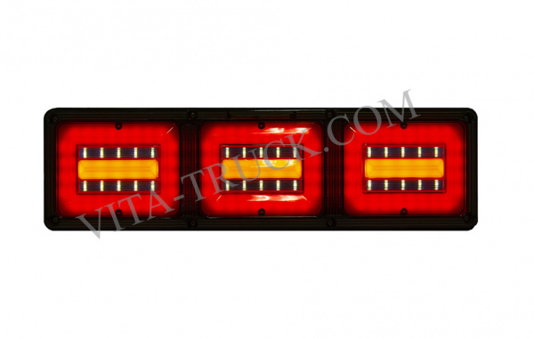 Фонарь задний универсальный №2 (бегущий поворот) L=46см, 12-24V (комп. 2шт)