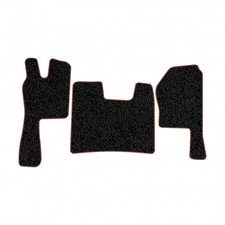 21-Коврики ворсовые SCANIA R  -(ABTC 3 коврика. АТ) (Фортуна (Черный) кант Коричневый)