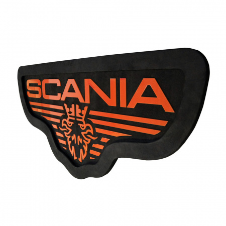 Панель на спальник 830*390 SCANIA (двойной грифон, замша) - (24v)