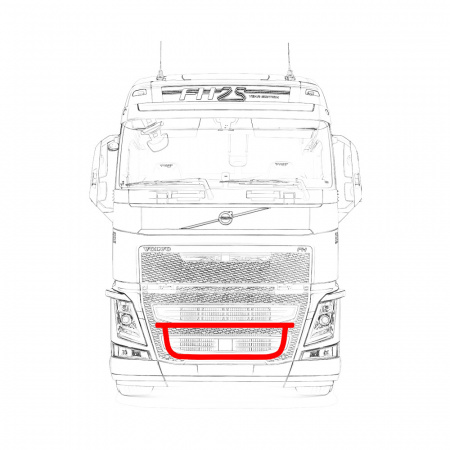 Кенгурятник 3-х составной для VOLVO FH4 V025