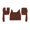 98-Коврики ворсовые FORD F-MAX -(ABTC 3 коврика. АТ) (Фортуна (Коричневый) кант Красный)