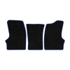 55-Коврики ворсовые ГАЗЕЛЬ -(АВС 3 коврика. МТ) (UPP-6 (Черный) кант Синий)