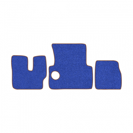 33-Коврики ворсовые MAN F-2000 Commandor -(АВС 3 коврика. МТ) (UPP-8 (Синий) кант Коричневый)