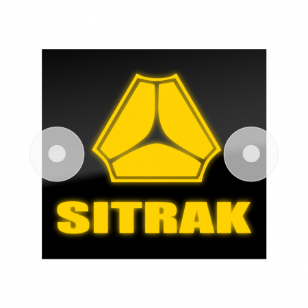 Табличка светодиодная 14x15 (желтая) на лобовое стекло (12v) (SITRAK)
