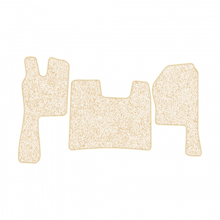 21-Коврики ворсовые SCANIA R  -(ABTC 3 коврика. АТ) (Фортуна (Бежевый) кант Бежевый)