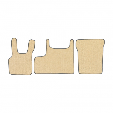 52-Коврики ворсовые DAF CF -(АВС 3 коврика. МТ) (UPP-6 (Бежевый) кант Серый)