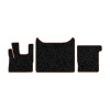 53-Коврики ворсовые DAF 105 -(ABTC 3 коврика. АТ) (Фортуна (Черный) кант Коричневый)