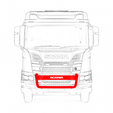 Кенгурятник с надписью для SCANIA 6 серии S021