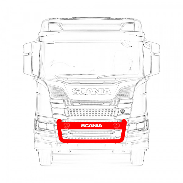 Кенгурятник с надписью для SCANIA 6 серии S021