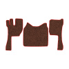 07-Коврики ворсовые VOLVO FH-13 до 2014г.в -(ABTC 3 коврика. АТ) (Фортуна (Коричневый) кант Красный)