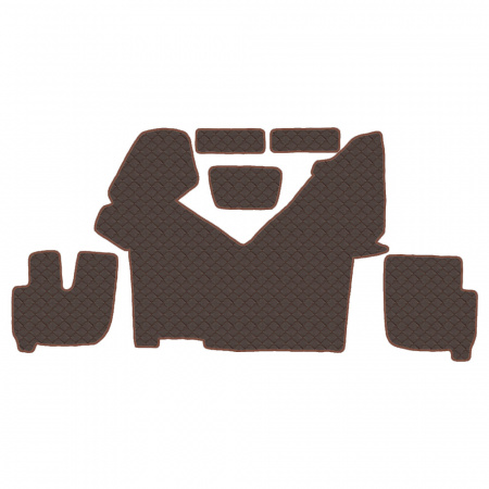 7.2 Коврики стёганные IVECO STRALIS от 2003  (АТ широкая кабина)  (Классик Коричневый)
