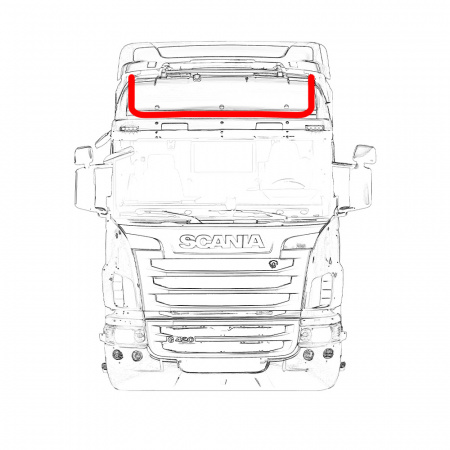 Дуга на крышу SCANIA средн. крыша (верх до спойлера) 