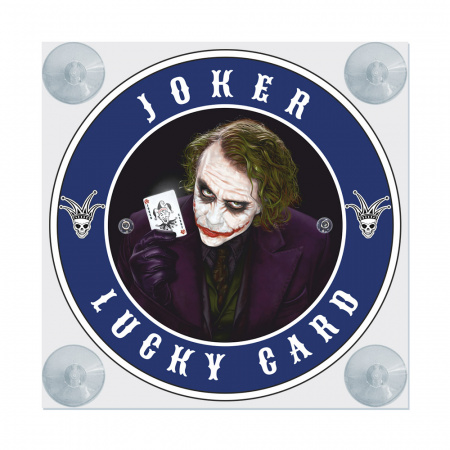 Табличка светодиодная "Лайт-бокс" мини на лобовое стекло (№27 JOKER (синий круг))