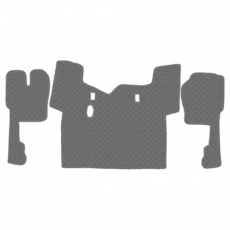 3.16 Коврики стёганные SCANIA 5 ser.P (МТ, 1 пневм., 1 табуретка)  (Классик Серый)