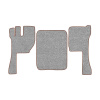 12-Коврики ворсовые VOLVO FH после 2009г -(АВС 3 коврика. МТ) (UPP-8 (Серый) кант Коричневый)