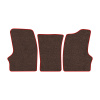 55-Коврики ворсовые ГАЗЕЛЬ -(АВС 3 коврика. МТ) (UPP-8 (Коричневый) кант Красный)