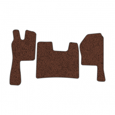 21-Коврики ворсовые SCANIA R  -(ABTC 3 коврика. АТ) (Фортуна (Коричневый) кант Серый)