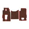 83-Коврики ворсовые Mercedes Actros MP3 MS от 2004г. -(ABTC 3 коврика. АТ) (Фортуна (Коричневый) кант Красный)