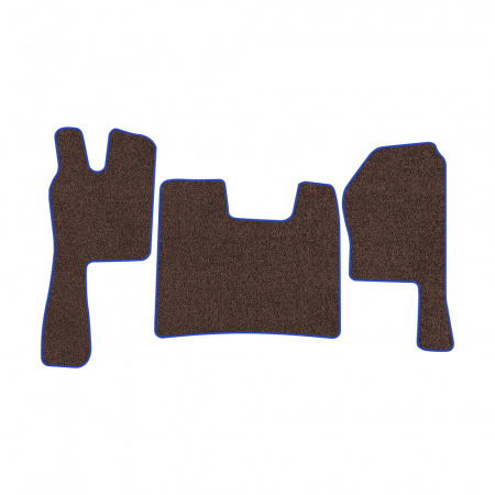 21-Коврики ворсовые SCANIA R  -(ABTC 3 коврика. АТ) (UPP-8 (Коричневый) кант Синий)