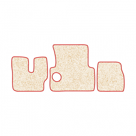 33-Коврики ворсовые MAN F-2000 Commandor -(АВС 3 коврика. МТ) (Фортуна (Бежевый) кант Красный)