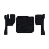 11-Коврики ворсовые VOLVO FH до 2009г -(АВС 3 коврика. МТ) (Карлайт (Серый) кант Черный)