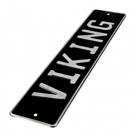 Автомобильный сувенирный номер VIKING (серебро)