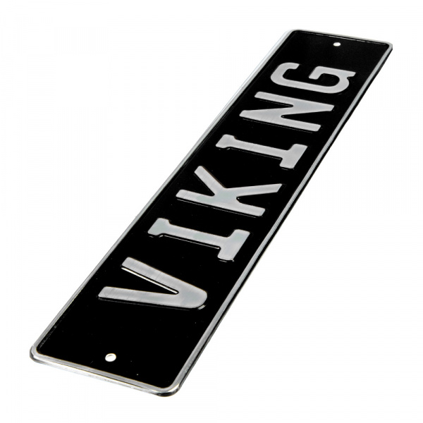Автомобильный сувенирный номер VIKING (серебро)