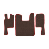 67-Коврики ворсовые SCANIA 124 (после 2010г) -(ABTC 3 коврика. АТ) (UPP-8 (Коричневый) кант Красный)