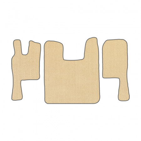 67-Коврики ворсовые SCANIA 124 (после 2010г) -(ABTC 3 коврика. АТ) (UPP-6 (Бежевый) кант Серый)