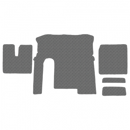 4.4 Коврики стёганные MAN TGX от 2007  (МТ, 1 полка, холодильник)  (Классик Серый)