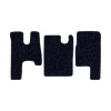 38-Коврики ворсовые MAZ EURO (Простор) -(АВС 3 коврика. МТ) (Карлайт (Синий) кант Серый)