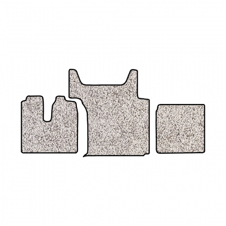 105/1 (хол-к)-Коврики ворсовые Sitrak G7/C7H -(АВС 3 коврика. МТ) (Фортуна (Серый) кант Черный)