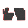 120-Коврики ворсовые JAC N200 -(АВ Водитель и пассажир) (UPP-8 (Графит) кант Красный)