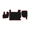 03-Коврики ворсовые RENAULT PREMIUM до 2005 -(АВС 3 коврика. МТ) (UPP-3 (Черный) кант Красный)