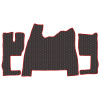 2.11 Коврики стёганные VOLVO FH13 Бельгийка -  (Премиум Черный строчка Красная)