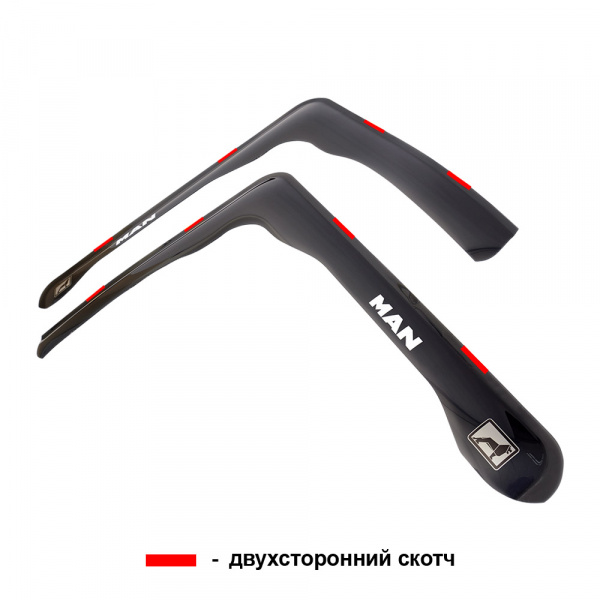 Дефлекторы окон (ветровики) MAN TGX "вставные"
