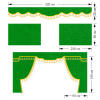 Комплект автоштор MAN TGA  (бахрома 1кат) (Аликанте Зеленый)