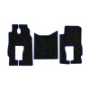 83/1-Коврики ворсовые Mercedes Actros MP3 MS от 2004г. (2пневмо) -(ABTC 3 коврика. АТ) (Фортуна (Черный) кант Синий)