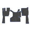 76-Коврики ворсовые VOLVO FM -(ABTC 3 коврика. АТ) (UPP-3 (Серый) кант Синий)