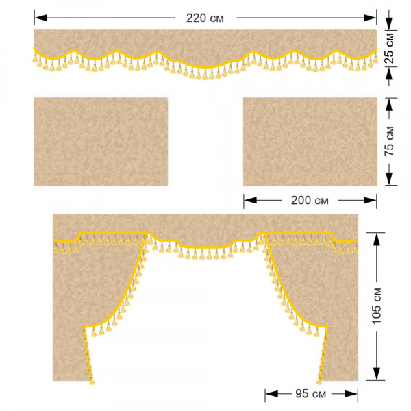 Комплект автоштор для MAZ